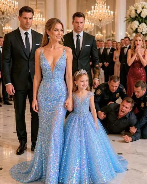 Llevó a su hija a sorprender a su esposo en la cena de la empresa