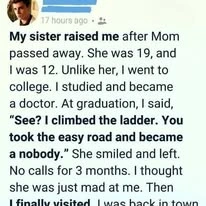 Le dije a mi hermana que eligió el camino fácil