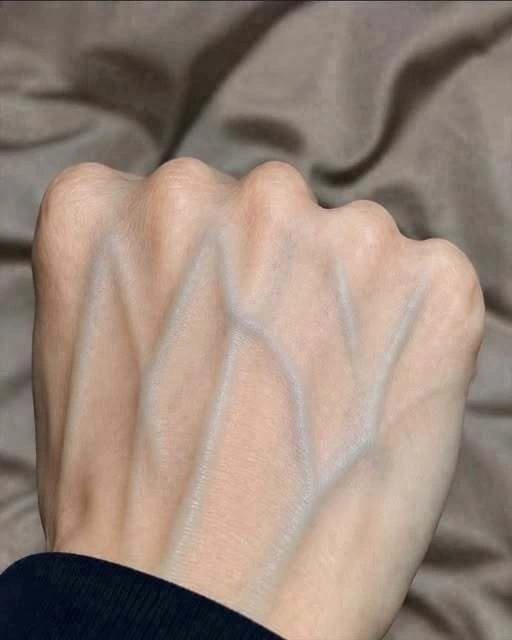If your veins are visible in your hand, it is a signal of ca