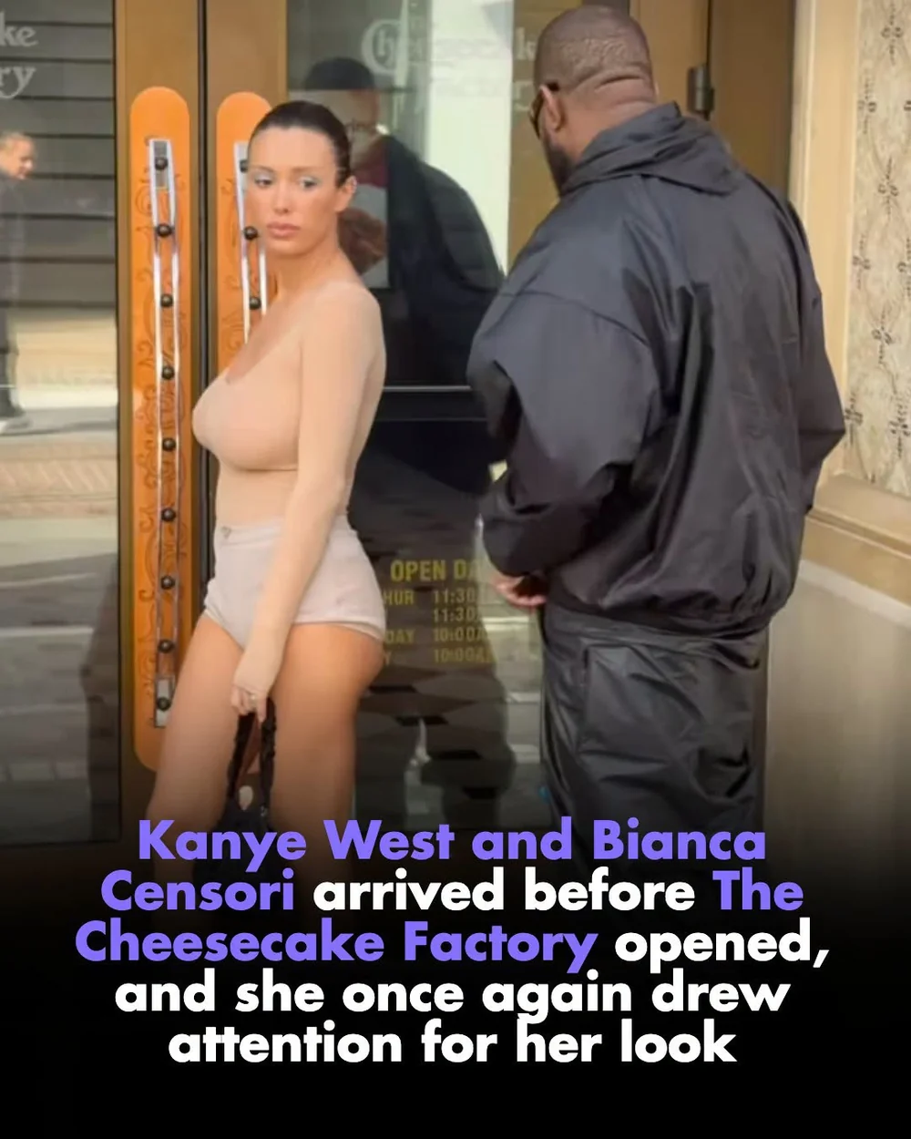 Kanye West and Bianca Censori Were Early for Lunch