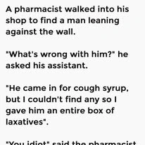 Man Goes To Pharmacy For Cough Syrup
