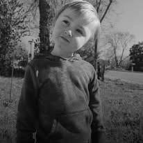 A Clearer Look at Black-and-white child REST PEACE