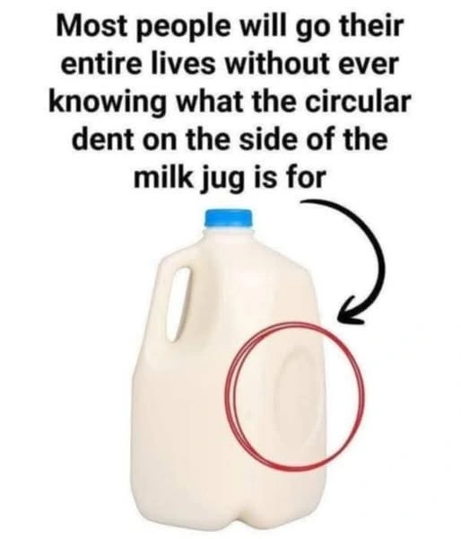 Para qué sirve el círculo hundido en los envases de leche
